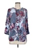 Ruby Rd. 100% Rayon Paisley Blue 3/4 Sleeve Blouse Size M - photo 1
