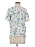 Prabal Gurung Collective 100% Polyester Floral Ivory Short Sleeve Blouse Size 4 - photo 1