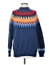 Shein 100% Polyester Chevron-herringbone Blue Pullover Sweater Size 4 - photo 1