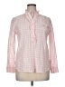 J.Crew Checkered-gingham Pink Long Sleeve Blouse Size 14 - photo 1