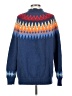 Shein 100% Polyester Chevron-herringbone Blue Pullover Sweater Size 4 - photo 2