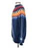 Shein 100% Polyester Chevron-herringbone Blue Pullover Sweater Size 4 - photo 5