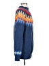 Shein 100% Polyester Chevron-herringbone Blue Pullover Sweater Size 4 - photo 4