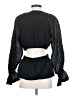 Something Navy Black Long Sleeve Blouse Size S - photo 2