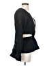 Something Navy Black Long Sleeve Blouse Size S - photo 4