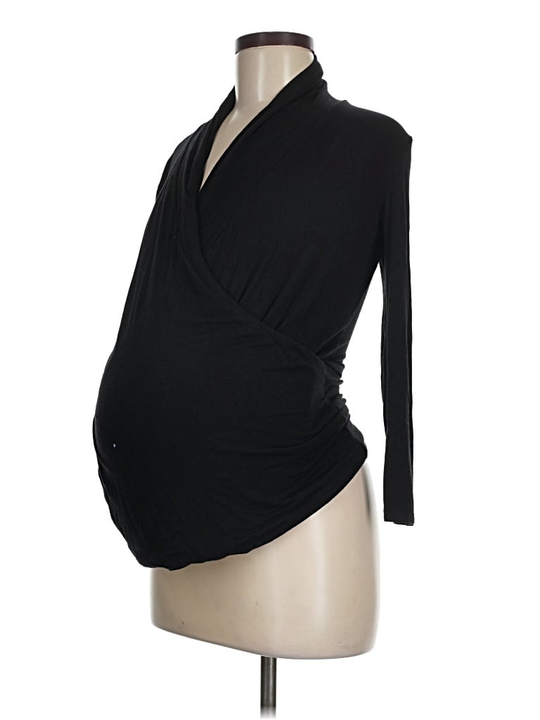 Pre-owned Hello Miz Long Sleeve Top Black Cowl Neck Tops