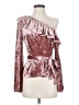 StyleStalker Burgundy Long Sleeve Blouse Size S - photo 1