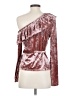 StyleStalker Burgundy Long Sleeve Blouse Size S - photo 2