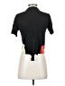 Veda 100% Viscose Color Block Black Short Sleeve Top Size P (petite) - photo 2