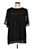 Unbranded 100% Polyester Black Short Sleeve Blouse Size L - photo 1