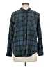 Volcom Plaid Teal Long Sleeve Button-Down Shirt Size M - photo 1