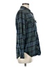 Volcom Plaid Teal Long Sleeve Button-Down Shirt Size M - photo 4