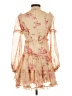 o.p.t 100% Polyester Floral Tan Cocktail Dress Size XS - photo 2