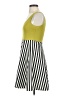Judith March 100% Polyester Stripes Yellow Casual Dress Size S - photo 5