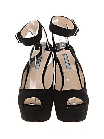 Prada Suede Platform Sandals (view 2)