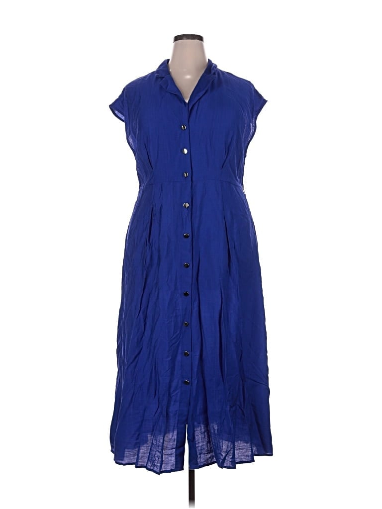 Pre-owned Shein Curve Casual Dress In Blue