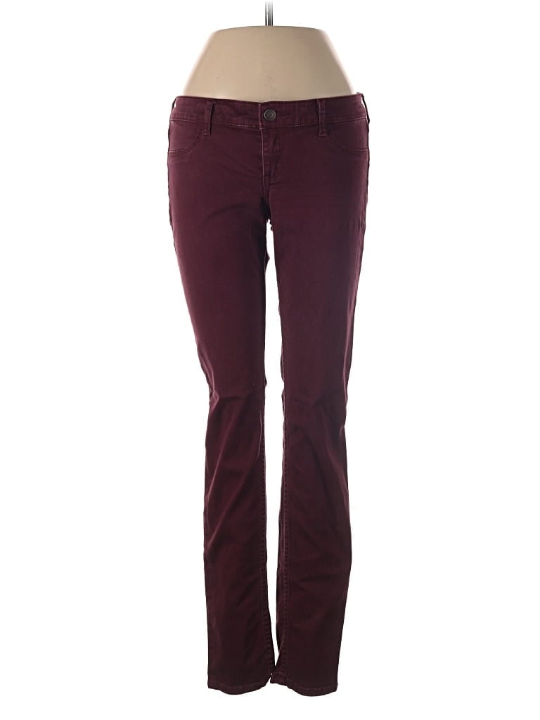 Pre-owned Hollister Casual Pants In Burgundy