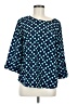 Pixley 100% Polyester Stars Blue 3/4 Sleeve Blouse Size M - photo 1
