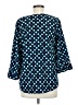 Pixley 100% Polyester Stars Blue 3/4 Sleeve Blouse Size M - photo 2