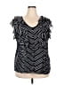 French Laundry 100% Polyester Black Short Sleeve Blouse Size 22 - 24 - photo 1