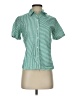 Current/Elliott 100% Cotton Stripes Green Short Sleeve Blouse Size XS (0) - photo 1