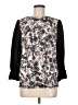 LOGO by Lori Goldstein Black 3/4 Sleeve Blouse Size M - photo 1