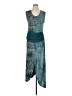 Elfarrow Graphic Teal Casual Dress Size 6 (estimated) - photo 1