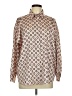 Zara 100% Polyester Print Ivory Pink Long Sleeve Blouse Size L - photo 1