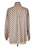 Zara 100% Polyester Print Ivory Pink Long Sleeve Blouse Size L - photo 2