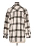 No Comment Plaid Tan Long Sleeve Blouse Size M - photo 2