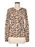 Ann Taylor Factory 100% Cotton Animal Print Brown Pullover Sweater Size M - photo 1