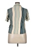 Jolt 100% Rayon Stripes Teal Short Sleeve Blouse Size XL - photo 2