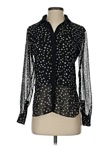 Red Saks Fifth Avenue Long Sleeve Blouse (view 1)