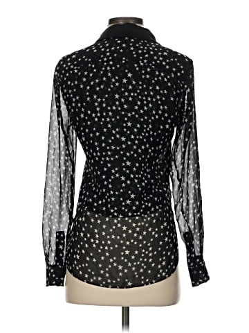 Red Saks Fifth Avenue Long Sleeve Blouse (view 2)