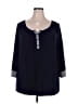 Perseption Blue 3/4 Sleeve Blouse Size 2X - photo 1