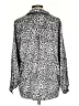 RACHEL Rachel Roy Animal Print Silver Long Sleeve Blouse Size L - photo 2