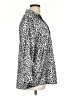 RACHEL Rachel Roy Animal Print Silver Long Sleeve Blouse Size L - photo 4