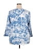 Fred David Blue 3/4 Sleeve Blouse Size 3X - photo 2