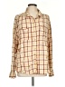 wonderly Plaid Ivory Long Sleeve Button-Down Shirt Size L - photo 1
