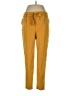 One By Chapter One Solid Yellow Casual Pants Size L - photo 1