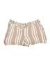 One 5 One 100% Rayon Stripes Tan Shorts Size M - photo 1