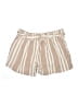 One 5 One 100% Rayon Stripes Tan Shorts Size M - photo 2