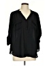 Torrid 100% Polyester Black 3/4 Sleeve Blouse Size Lg Plus (0) - photo 1