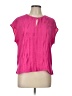 Modern Works Pink Short Sleeve Blouse Size L - photo 1