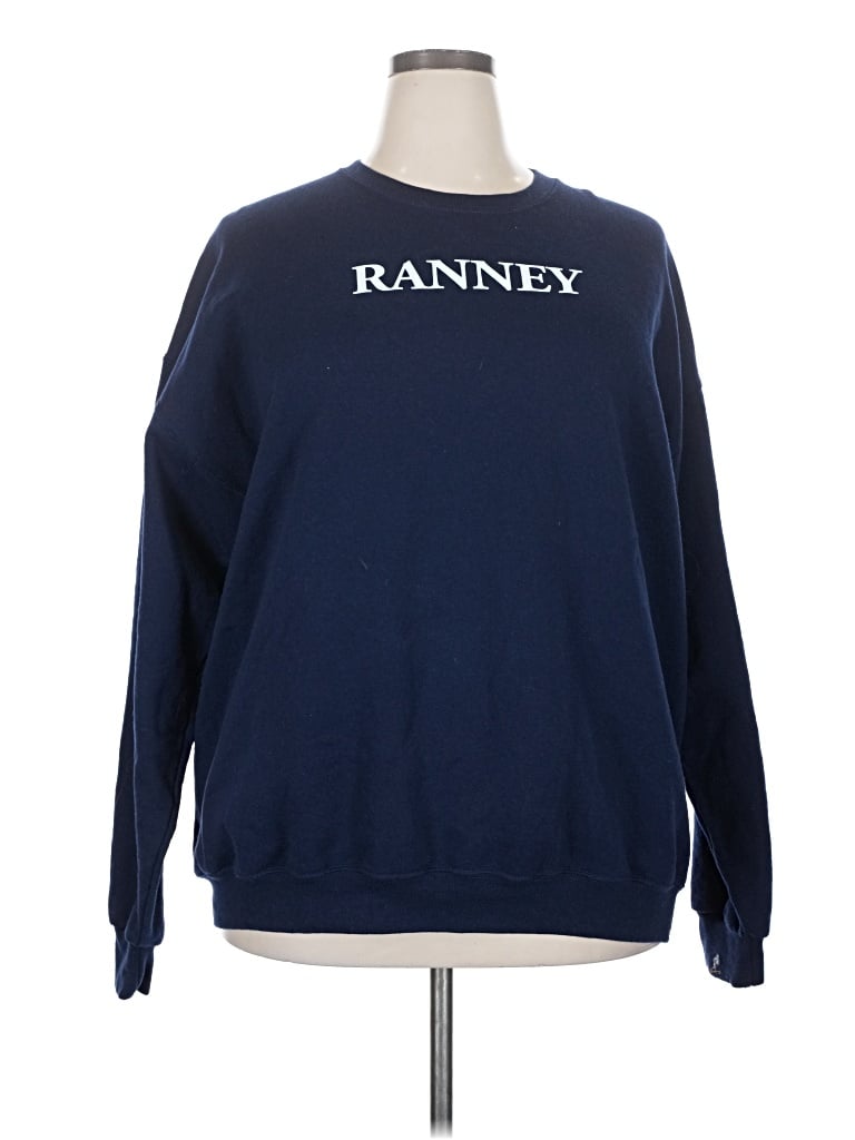 Pre-owned Jerzees Sweatshirt In Blue