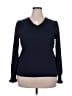 Unbranded 100% Polyester Blue Long Sleeve Blouse Size XXL - photo 1