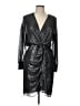 Pinko Metallic Silver Cocktail Dress Size 10 - photo 1