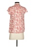Parker 100% Silk Red Short Sleeve Silk Top Size XS - photo 2