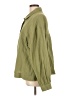 Forever 21 100% Cotton Solid Green Long Sleeve Button-Down Shirt Size L - photo 5