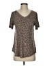 Awake Animal Print Brown Short Sleeve T-Shirt Size XS - photo 1